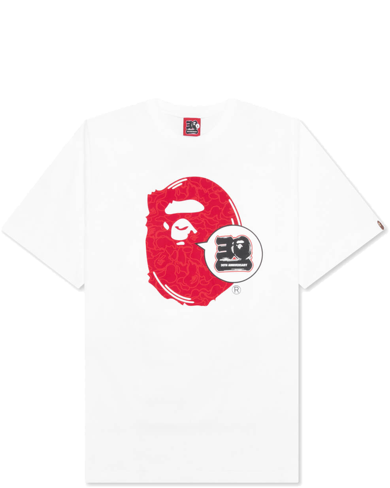 30th Anniversary Ape Head Tee White A bathing ape – Гарантія оригінальності