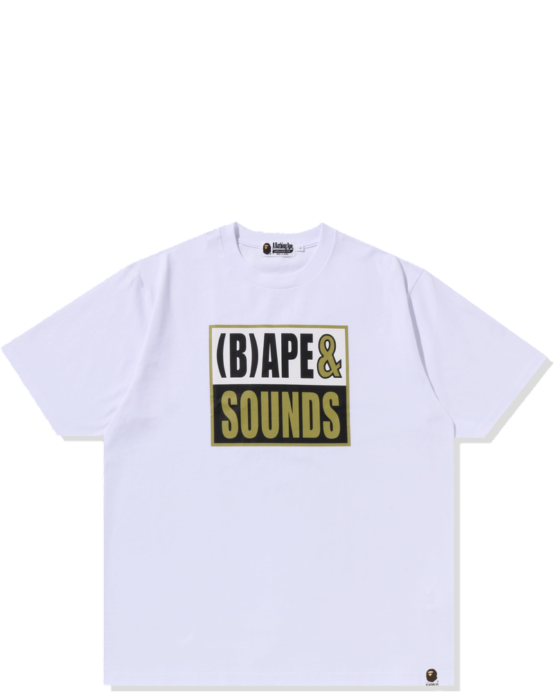 Оригінальна Ape Sounds Logo Tee White A bathing ape