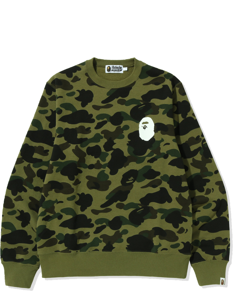 Оригінальна 1st Camo Ape Head Crewneck Green A bathing ape