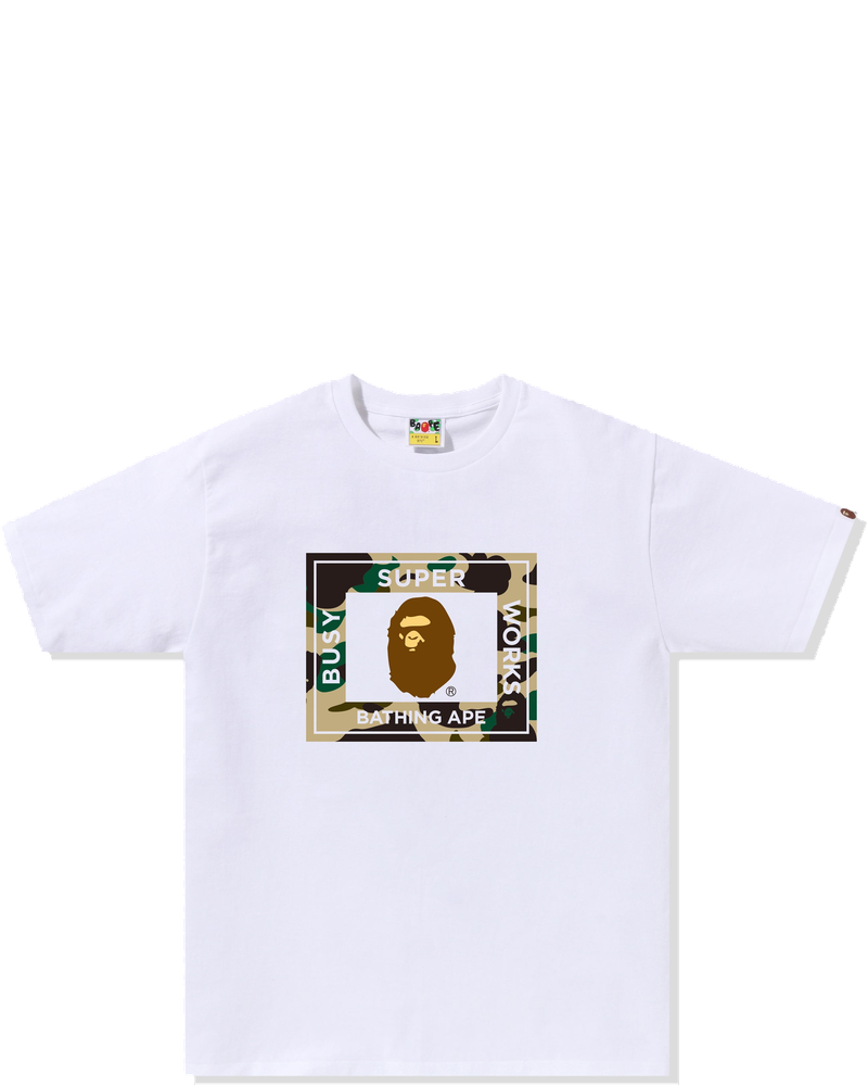 Оригінальна 1st Camo Super Busy Works Tee White A bathing ape