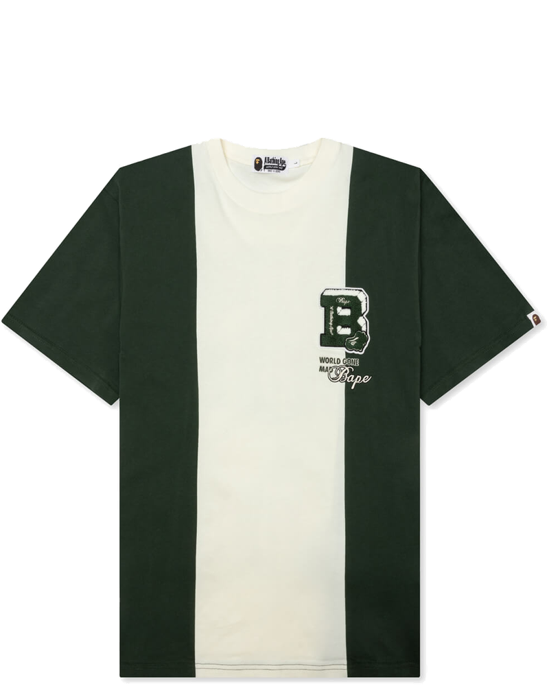 Badges Color Blocking Tee Ivory A bathing ape – Гарантія оригінальності