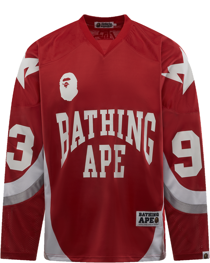Оригінальна Line Camo Jacquard Logo Relaxed Fit Ice Hockey Jersey A bathing ape