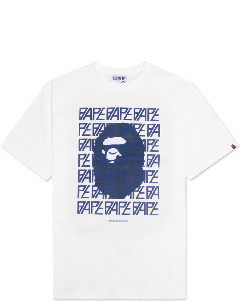 Оригінальна Logo Monogram Tee White A bathing ape