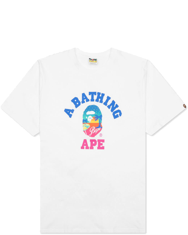 Sunset Beach Tee White A bathing ape оригінал – Купити в Україні