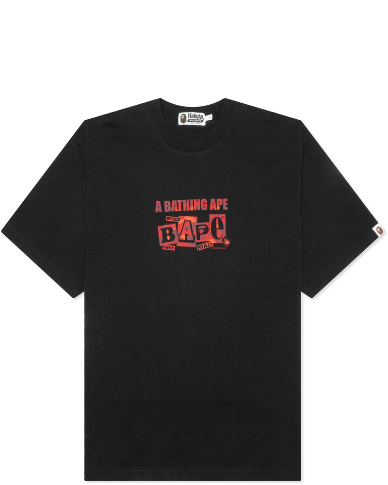Text Graphic Tee Black A bathing ape – Гарантія оригінальності