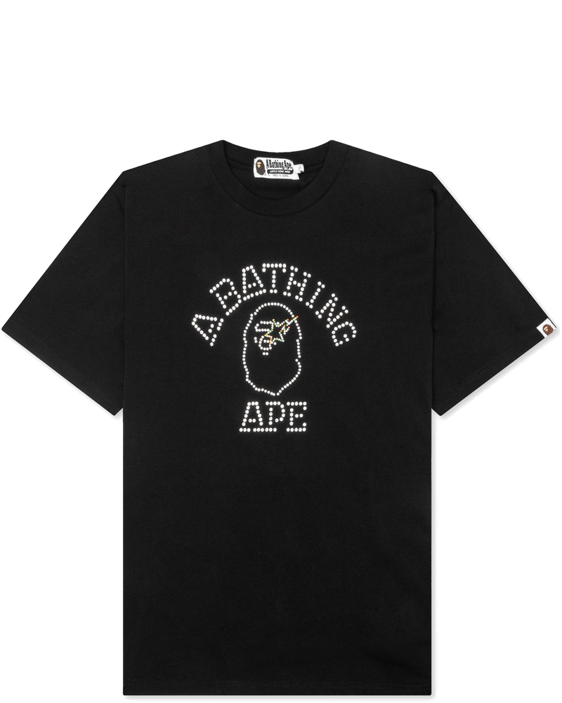 Rhinestone College Relaxed Fit Tee A bathing ape – Гарантія оригінальності
