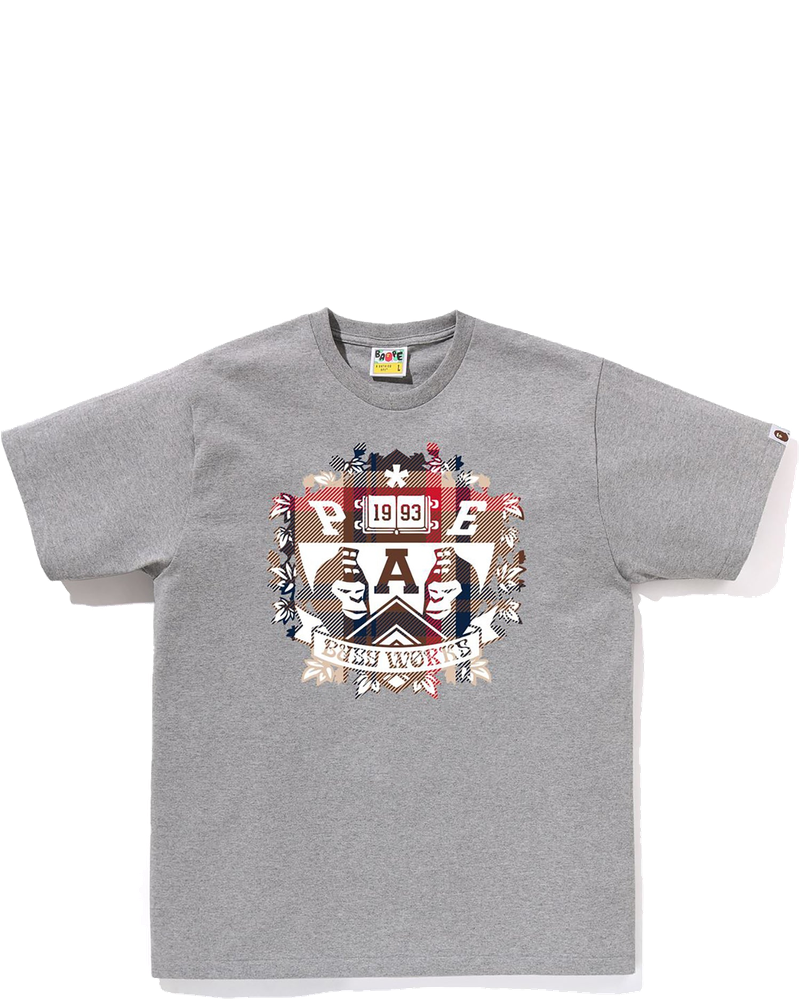 Оригінальна Check University Emblem Tee Mens A bathing ape