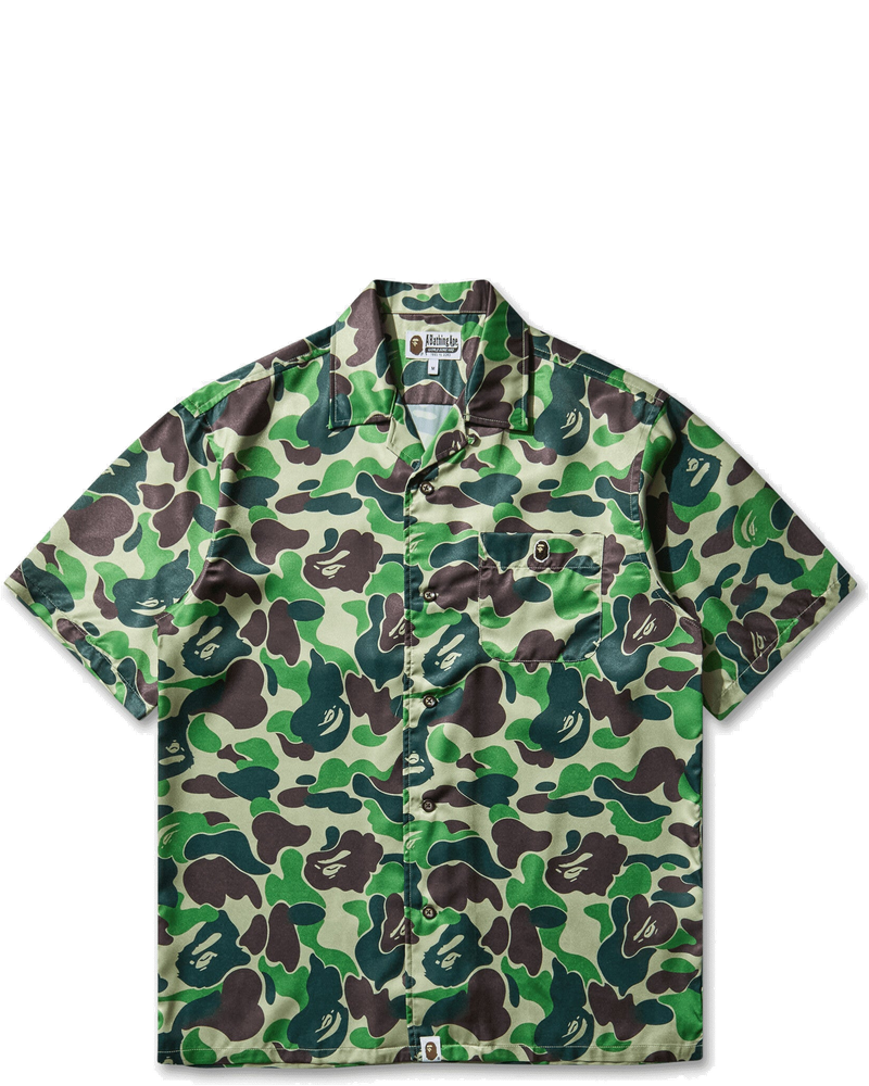 Mens Abc Camo Open Collar Shirt Green A bathing ape оригінал – Купити в Україні