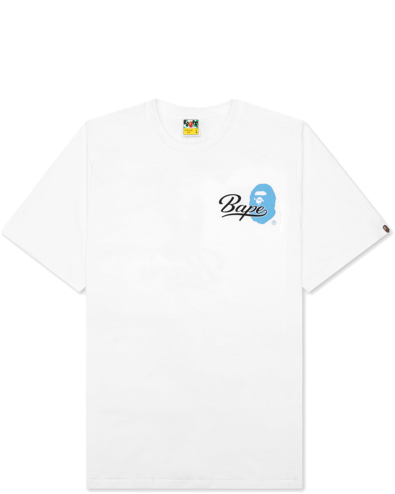 Cursive College Logo Relaxed Fit Tee A bathing ape – Гарантія оригінальності