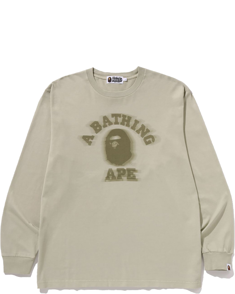 Garment Dye College Relaxed Fit Ls Tee Mens A bathing ape – Гарантія оригінальності