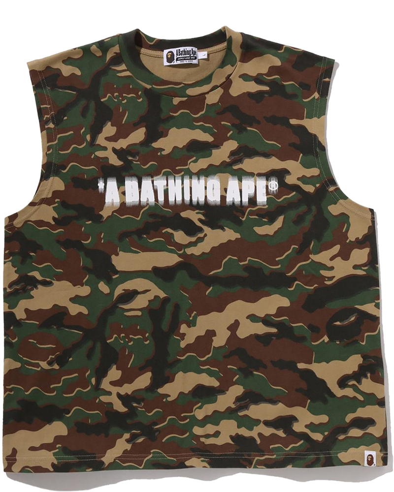 Glitch Woodland Camo Heavy Wash Bathing Ape Cropped Fit Tank Mens A bathing ape – Гарантія оригінальності