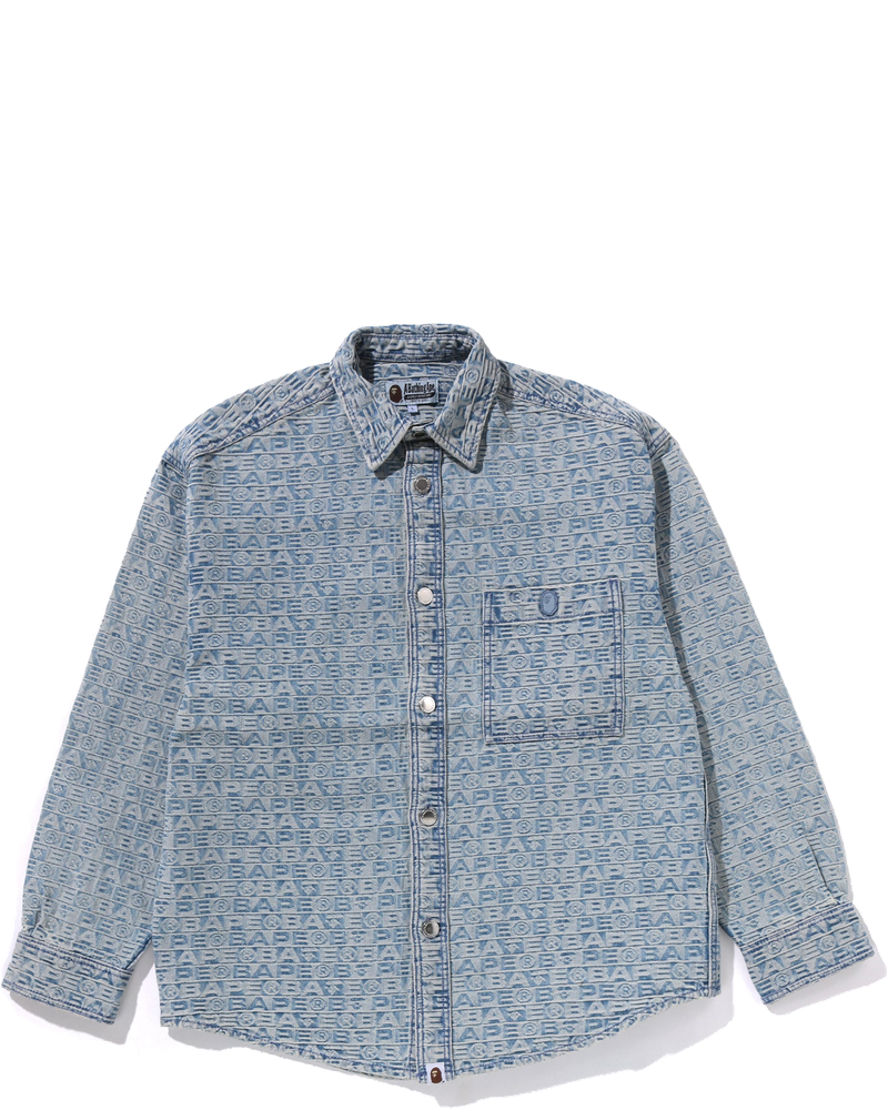 Оригінальна Lux Sport Pattern Jacquard 10oz Denim Shirts Mens A bathing ape