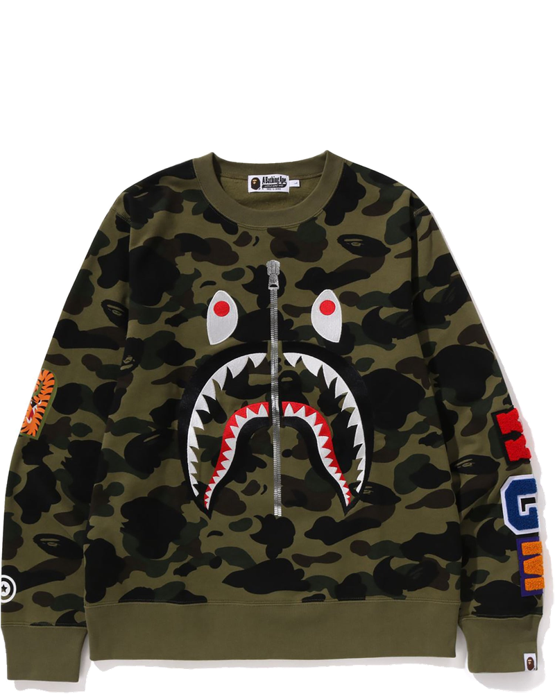 Оригінальна Mens 1st Camo Shark Crewneck Sweatshirt A bathing ape