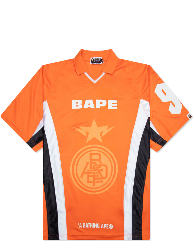 Multi Logo Relaxed Fit Soccer Jersey A bathing ape оригінал – Купити в Україні