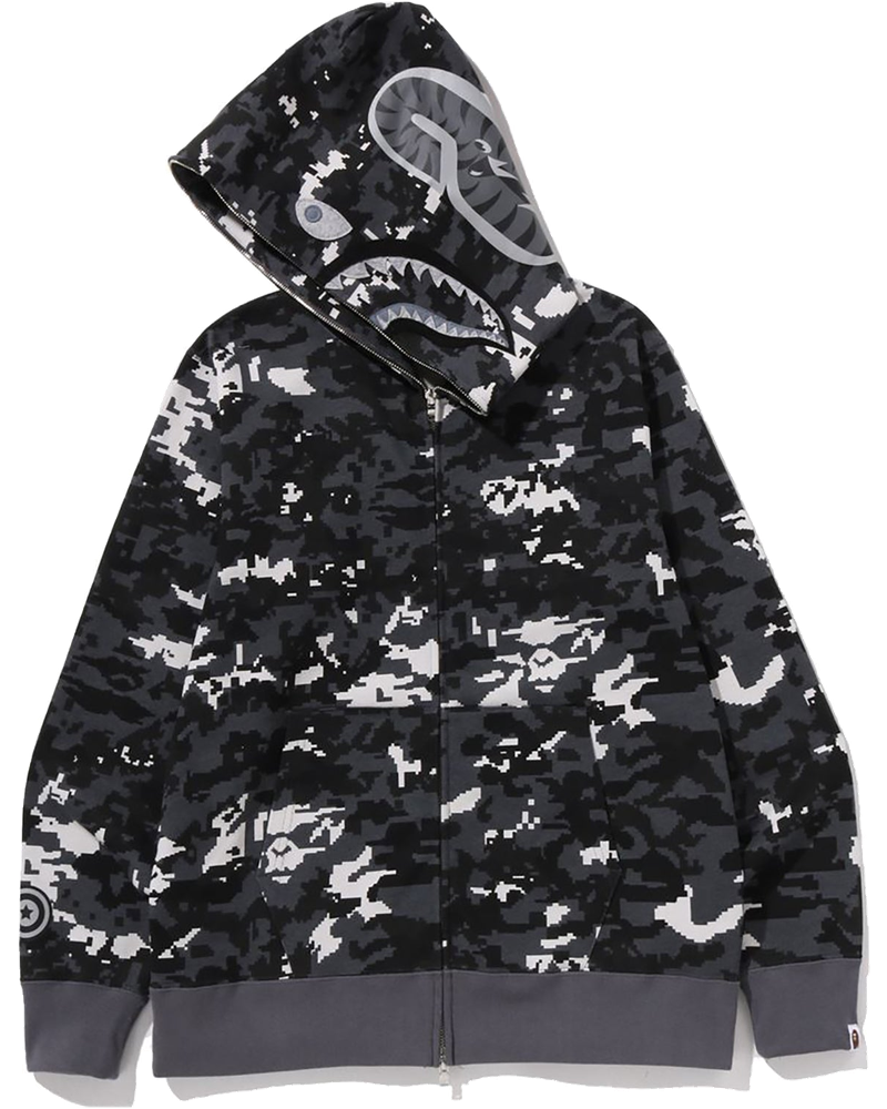 Multi Pixel Camo Shark Regular Fit Full Zip Hoodie Mens A bathing ape оригінал – Купити в Україні