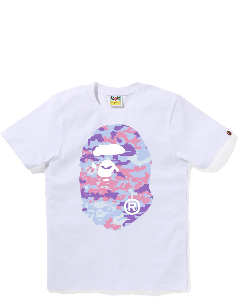 Multi Pixel Camo Big Ape Head Tee Ladies A bathing ape – Гарантія оригінальності