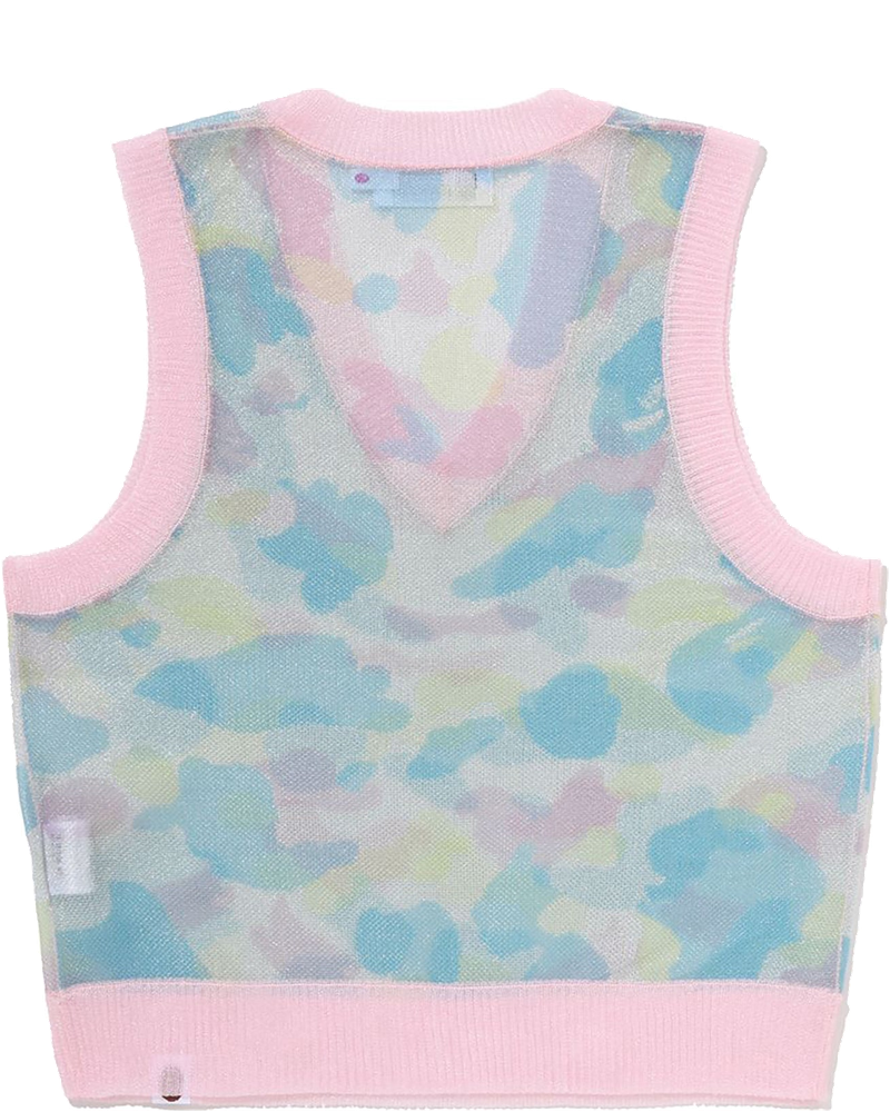 New Multi Camo Metallic Cropped Knit Vest Ladies A bathing ape – Гарантія оригінальності