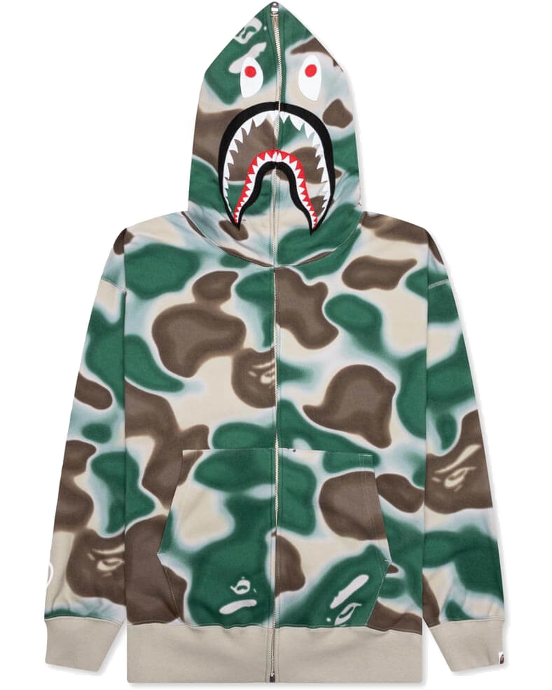 Liquid Camo Shark Relaxed Fit Full Zip Hoodie A bathing ape – Гарантія оригінальності