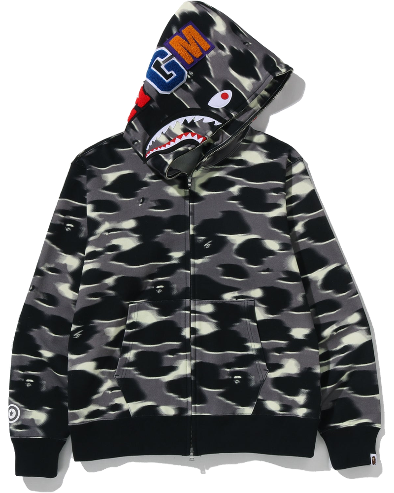 Screen Camo Shark Full Zip Hoodie Mens A bathing ape оригінал – Купити в Україні