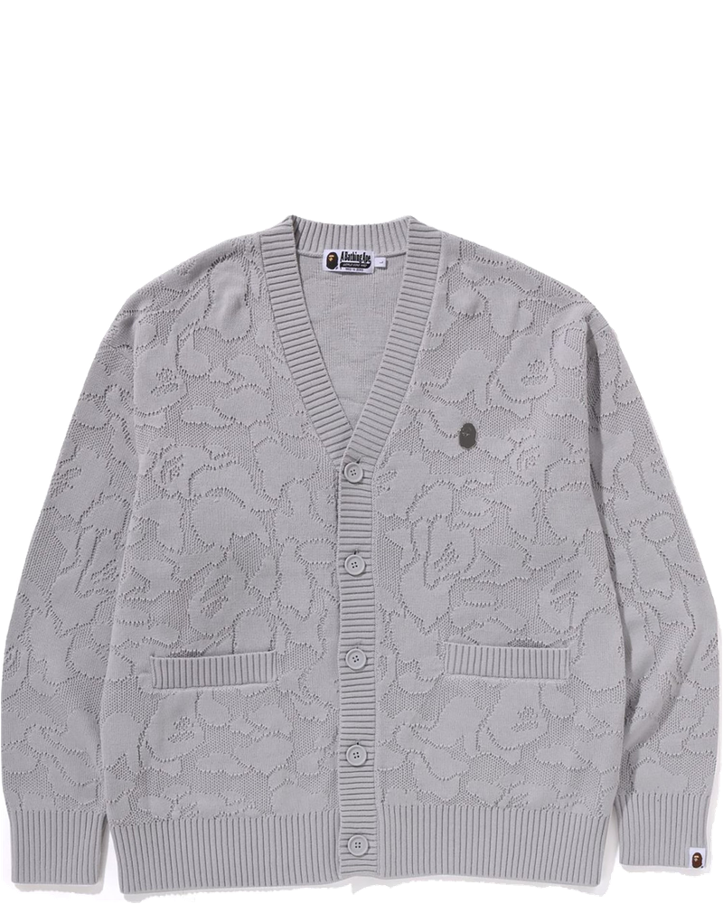 Оригінальна Solid Camo Jacquard One Point Cardigan Mens A bathing ape