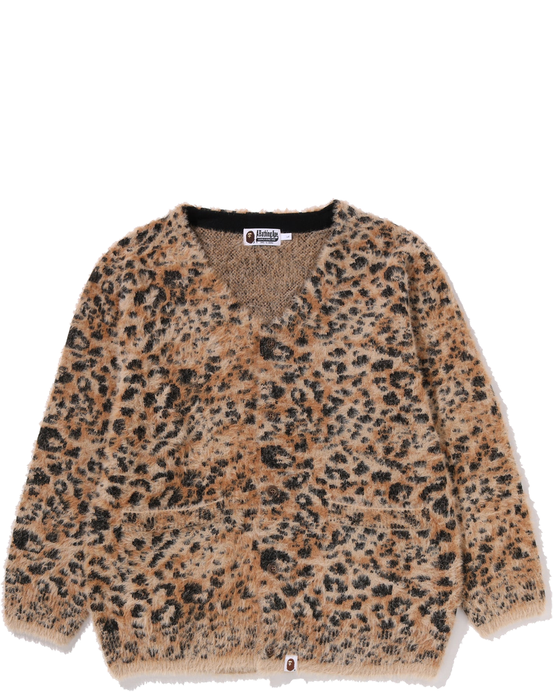 Wild Leopard Pattern Shaggy Cardigan Mens A bathing ape – Гарантія оригінальності