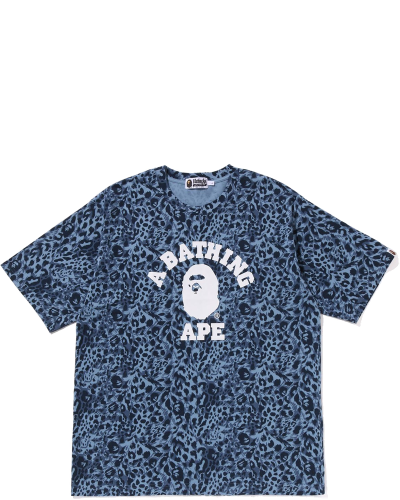 Wild Leopard Pattern College Relaxed Fit Tee Mens A bathing ape – Гарантія оригінальності