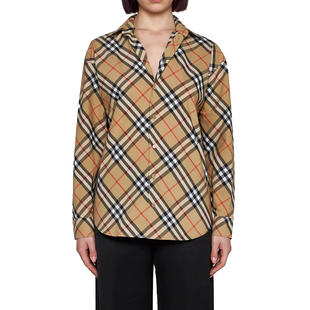 Оригінальна Check Cotton Shirt Burberry – вид ззаду