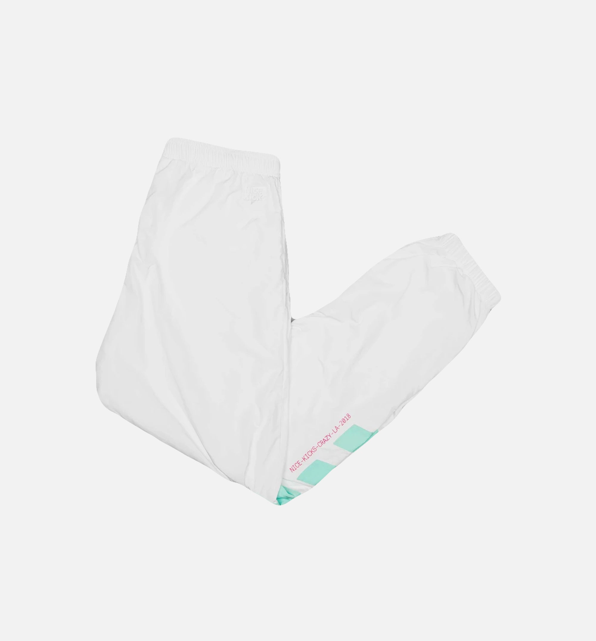 X Nice Kicks Mens Track Pants White Adidas – Гарантія оригінальності – боковий вид - ADIDAS
