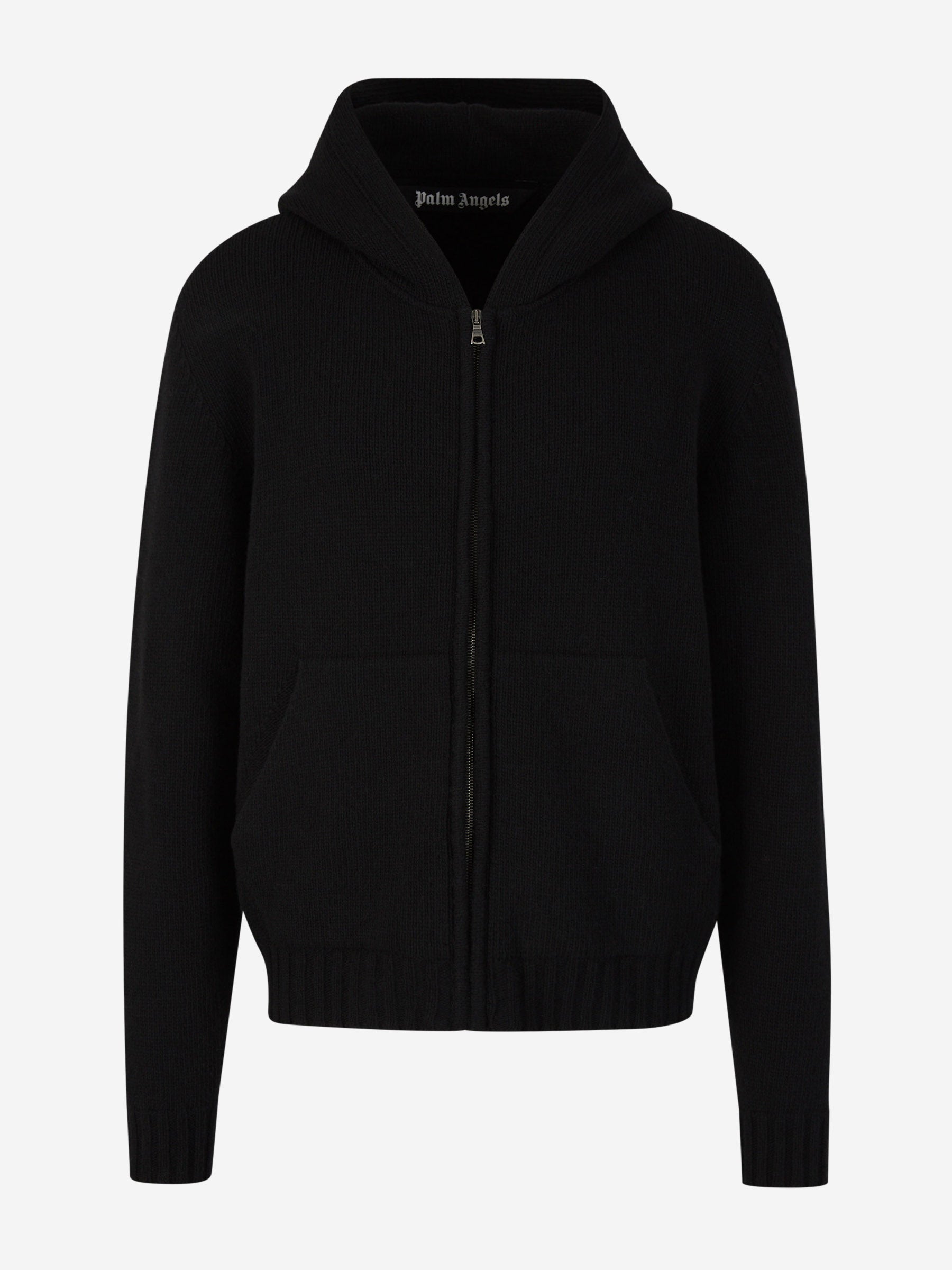 Оригінальна Knit Zipper Hood Sweatshirt Palm angels – боковий вид