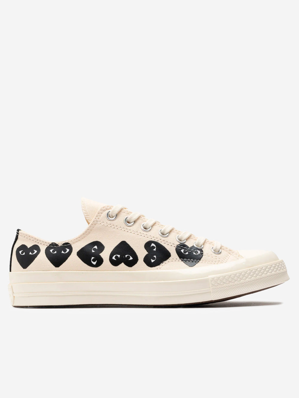 Cdg Play X Converse Multi Heart Low Comme des garcons оригінал – Купити в Україні – боковий вид