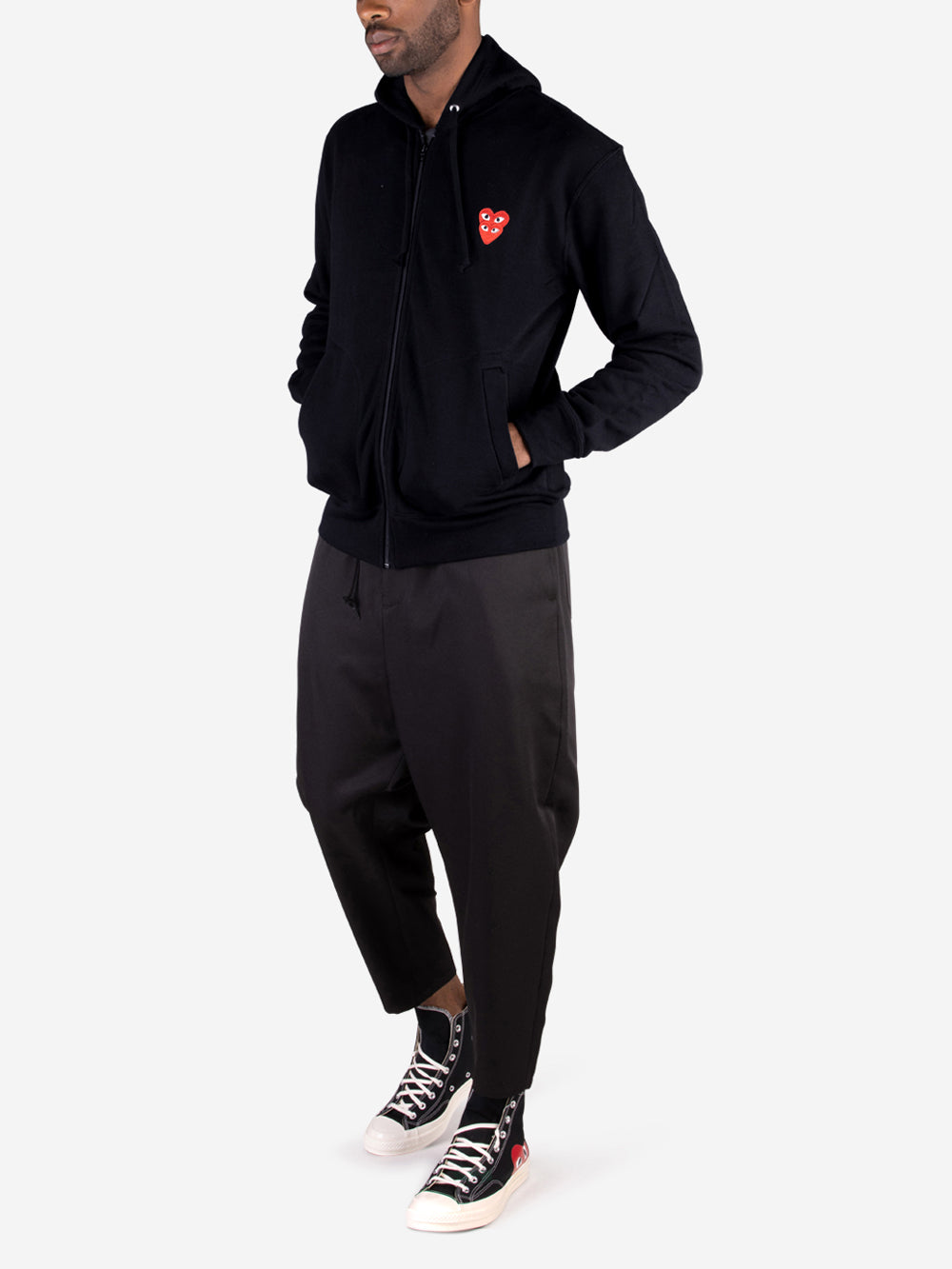 Zip Hooded Sweatshirt Comme des garcons – Гарантія оригінальності – вид ззаду
