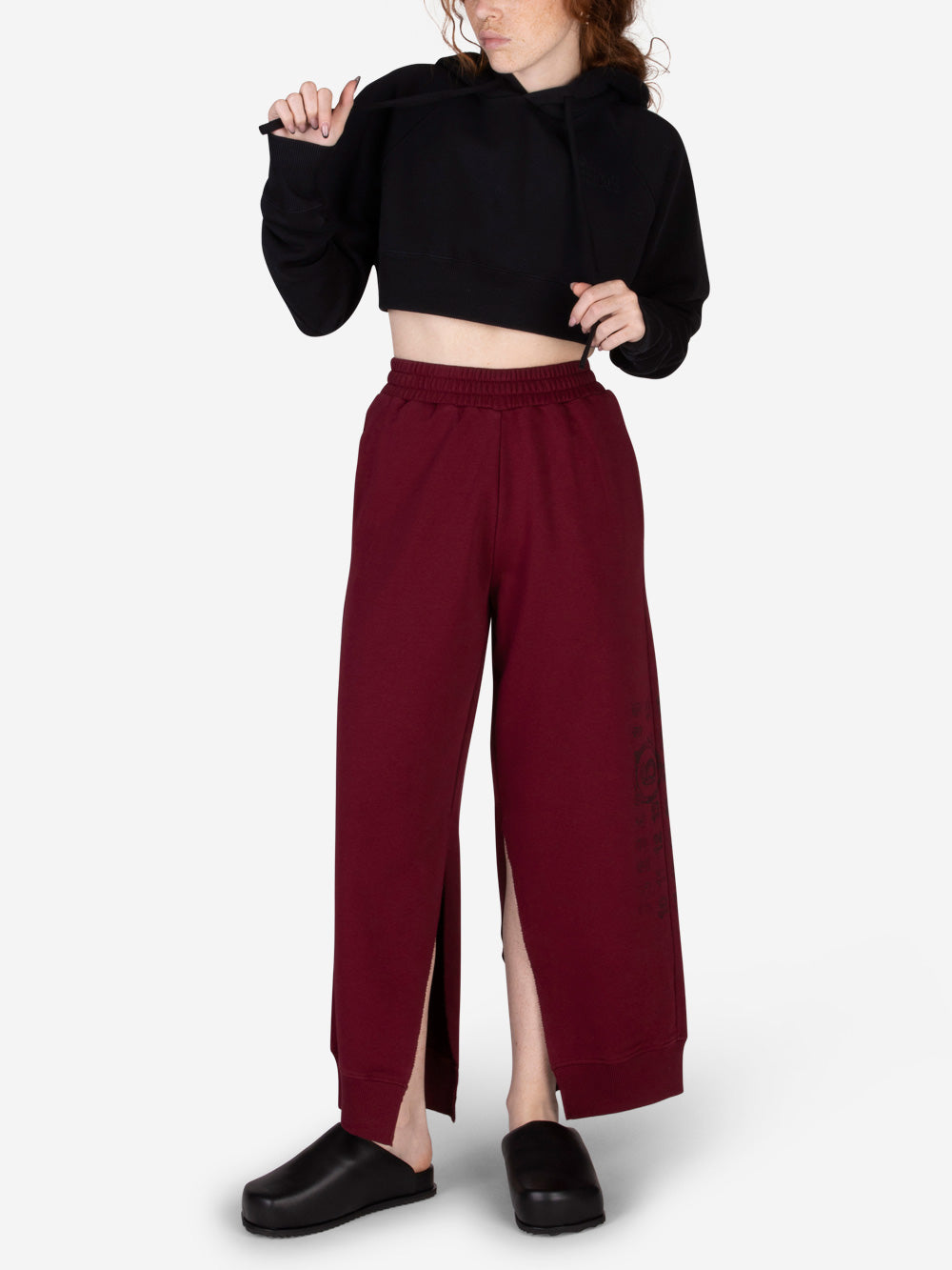 Оригінальна Cropped Sweatshirt With Black Hood Maison margiela – вид ззаду - MAISON MARGIELA