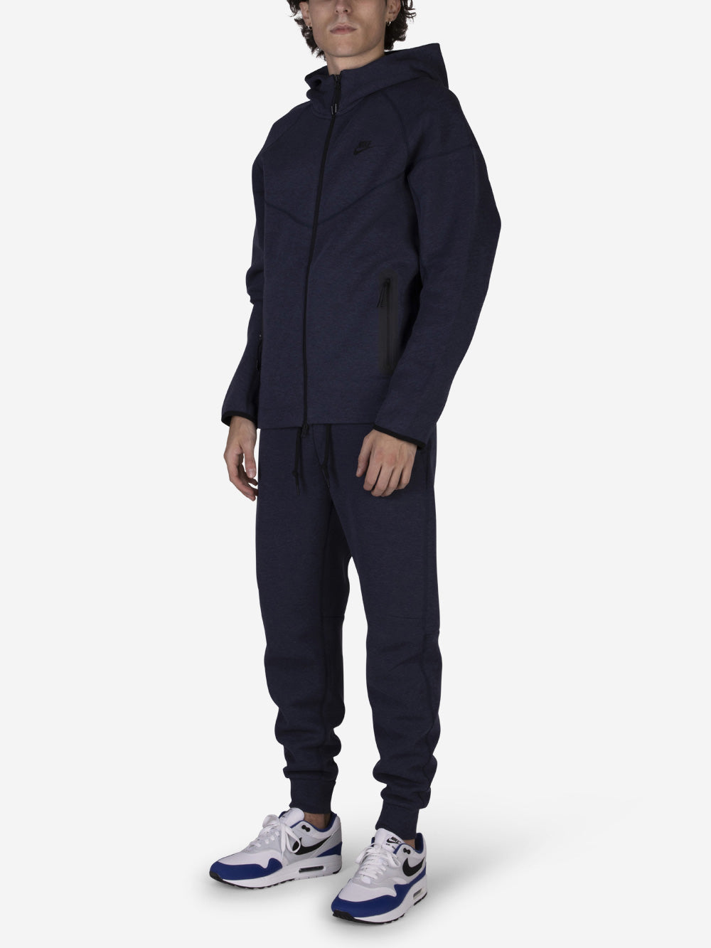 Blue Tech Fleece Sweatshirt With Zip Nike – Гарантія оригінальності – вид ззаду