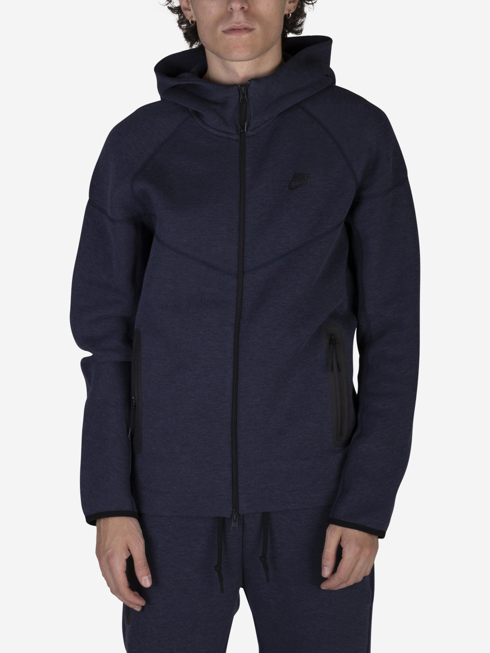 Blue Tech Fleece Sweatshirt With Zip Nike – Гарантія оригінальності – детальний вид