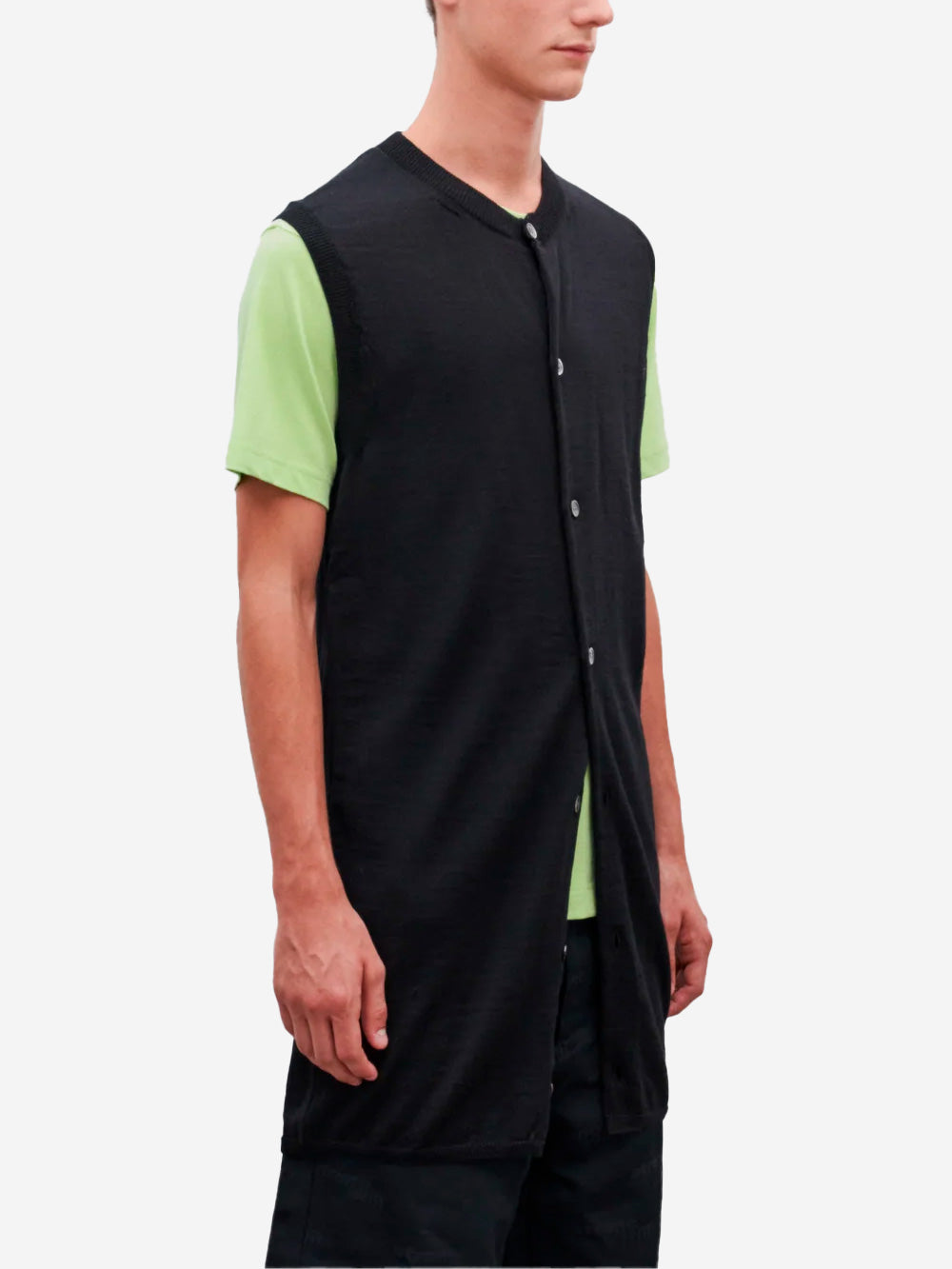 Sleeveless Knit Cardigan Comme des garcons – Гарантія оригінальності – детальний вид