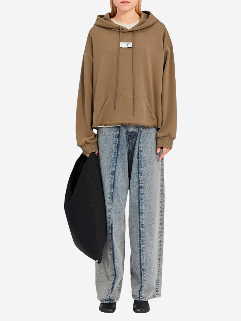 Оригінальна W Green Logo Hoodie Maison margiela – вид ззаду