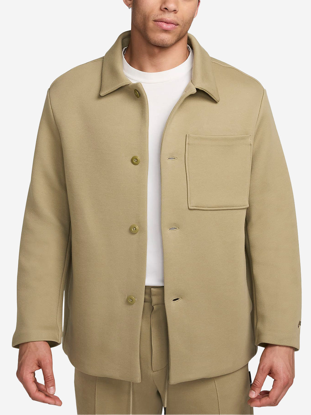 M Tech Beige Fleece Jacket Nike – Гарантія оригінальності – вид ззаду