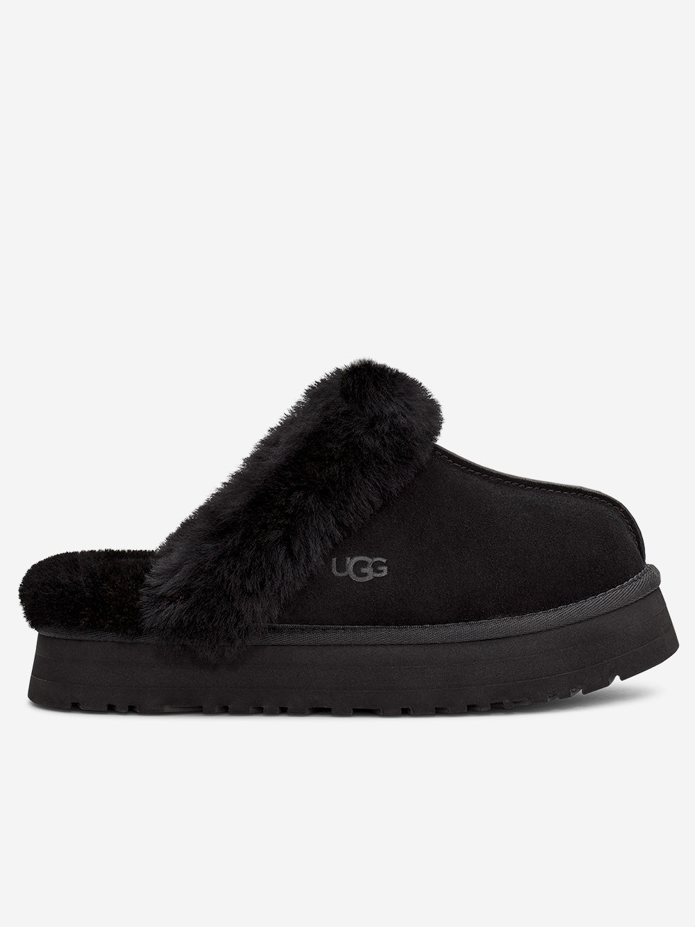 W Disquette Slipper Black Ugg – Гарантія оригінальності – боковий вид