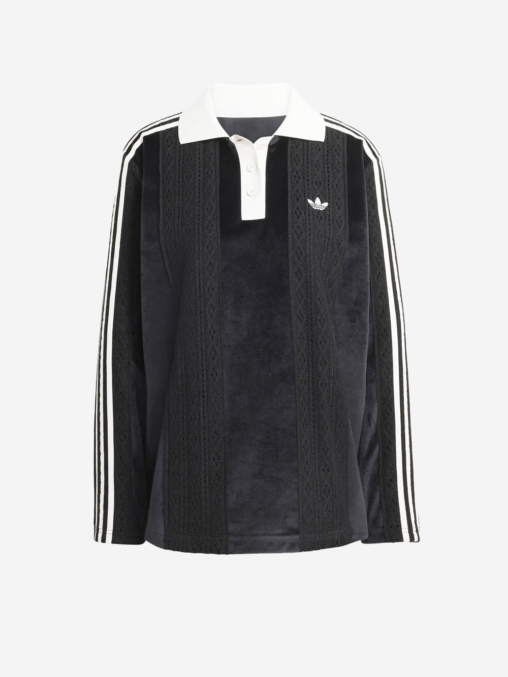 Оригінальна Black Winterised Long-Sleeved Crochet-Blend Soccer Jersey Adidas – боковий вид - ADIDAS