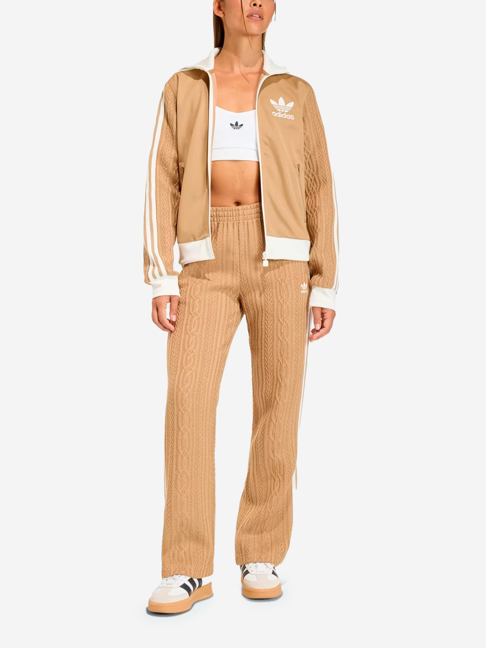 Track Jacket With Braided Knit Sleeves Adidas оригінал – Купити в Україні – вид ззаду - ADIDAS