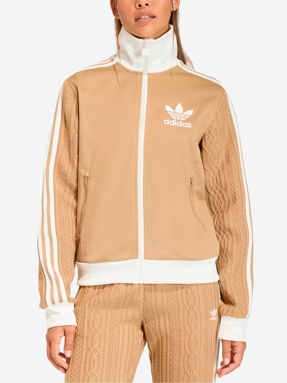 Track Jacket With Braided Knit Sleeves Adidas оригінал – Купити в Україні – детальний вид