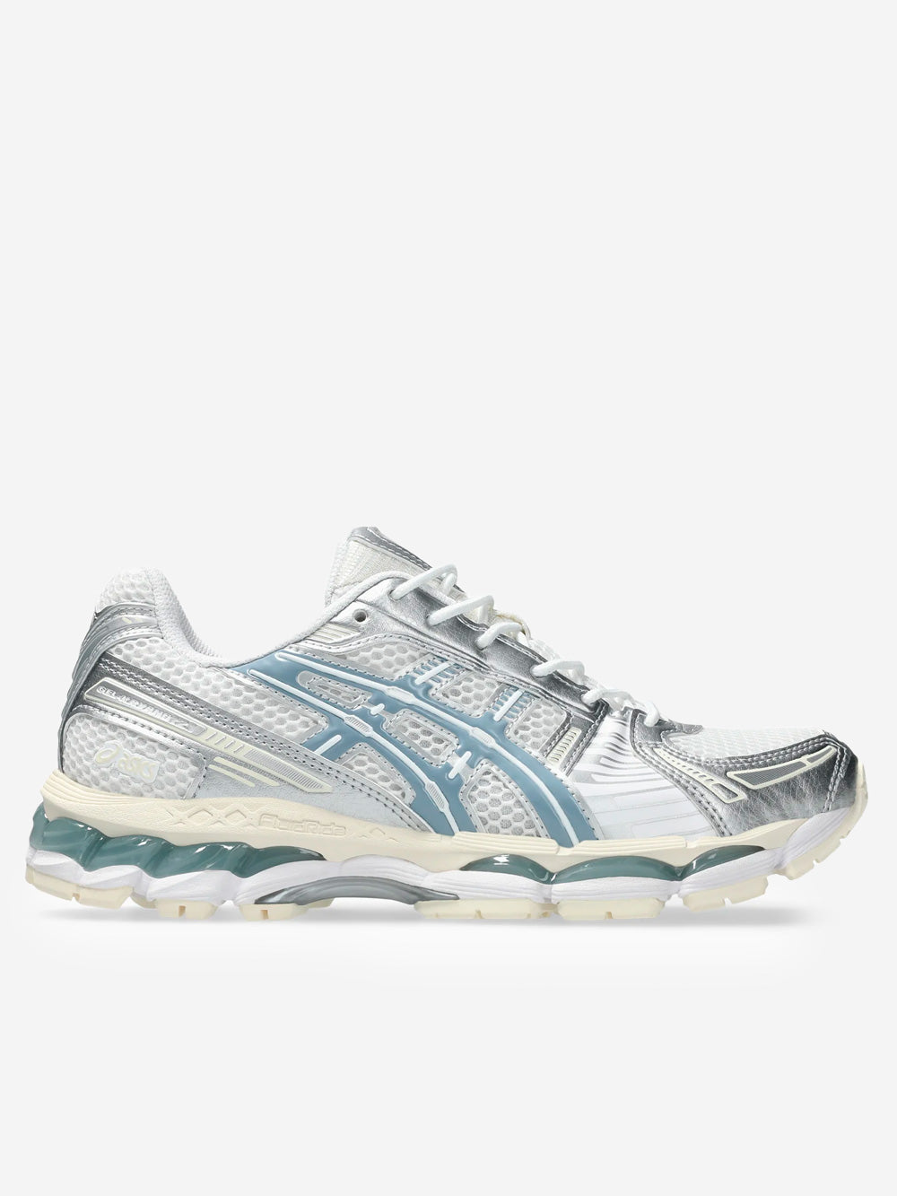 Оригінальна Gel Kayano 12.1 White And Gray Asics – боковий вид