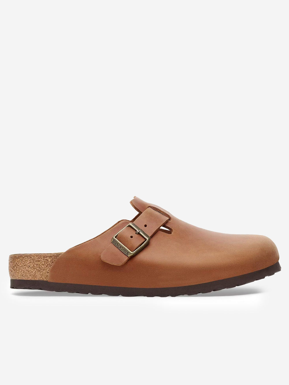 Boston Sandals In Cognac Oiled Leather Birkenstock – Гарантія оригінальності – боковий вид - BIRKENSTOCK