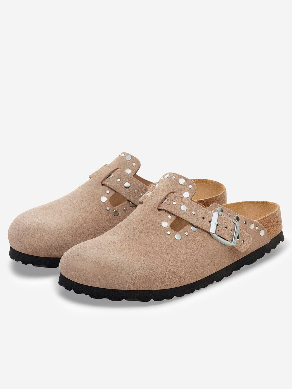 Boston Rivet Taupe Sandals With Metal Studs Birkenstock – Гарантія оригінальності – вид ззаду