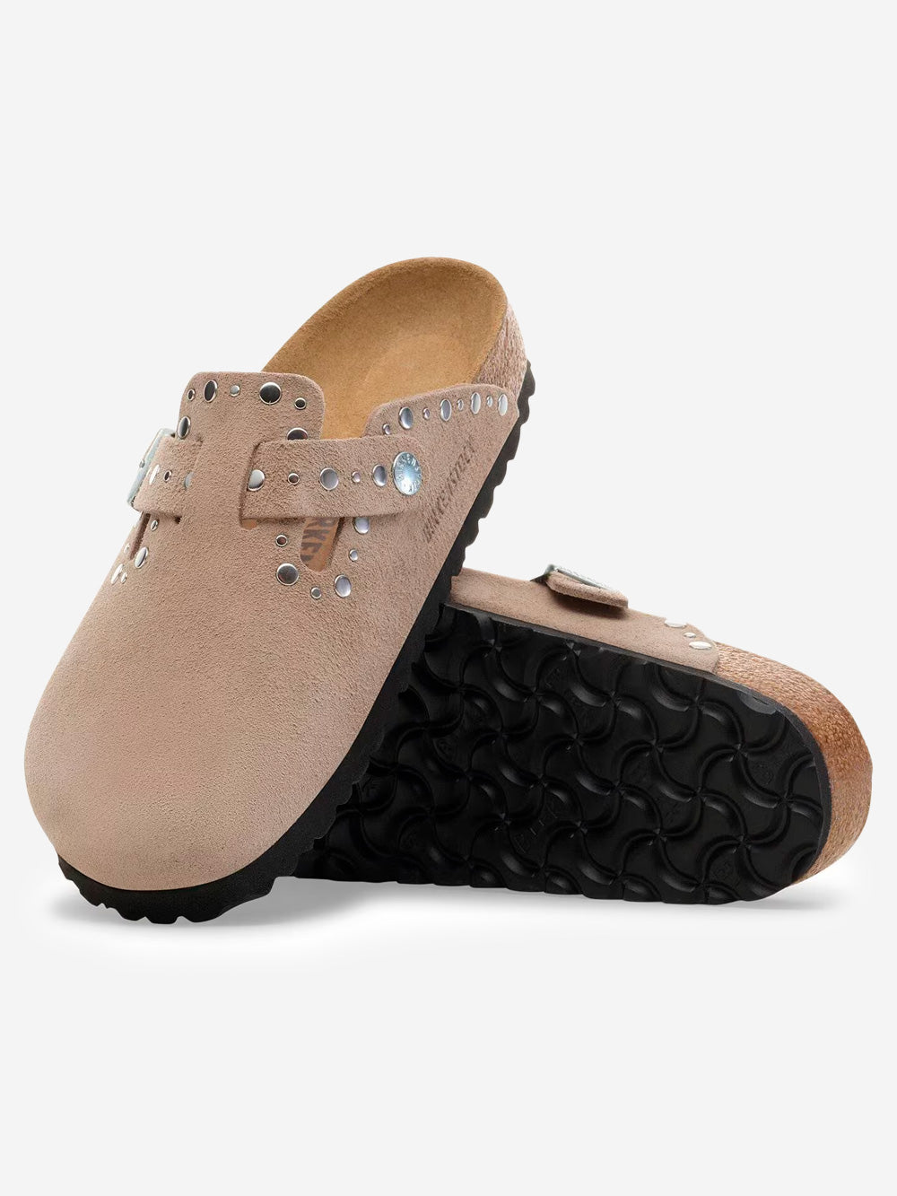 Boston Rivet Taupe Sandals With Metal Studs Birkenstock – Гарантія оригінальності – збільшений вид - BIRKENSTOCK