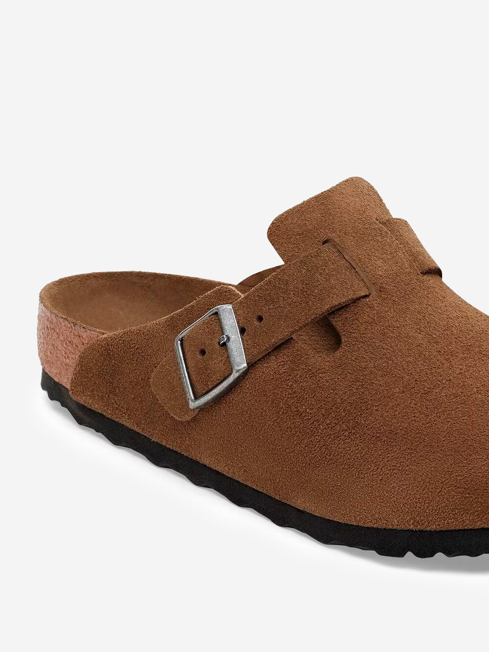 Оригінальна Boston Soft Suede Footbed Brown Birkenstock – детальний вид