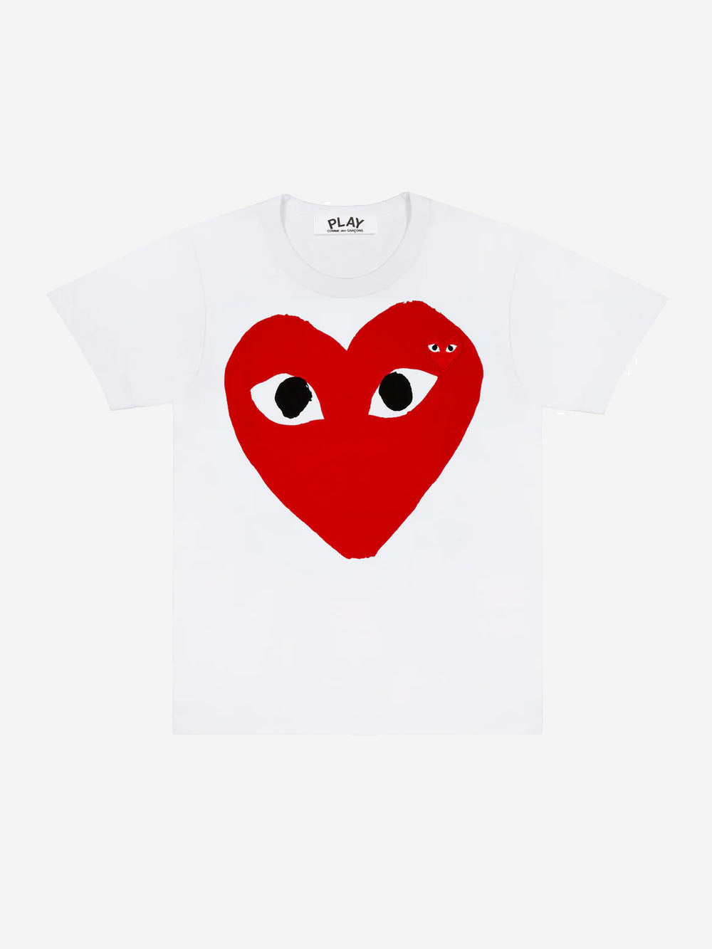 Оригінальна White T-Shirt With Big Red Heart Comme des garcons – боковий вид