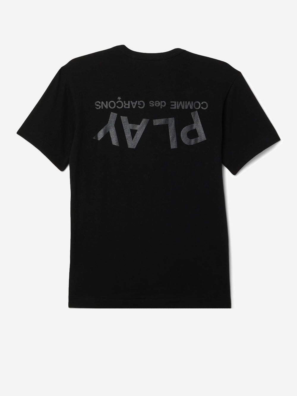 Black T-Shirt With Logo Graphic Comme des garcons оригінал – Купити в Україні – боковий вид