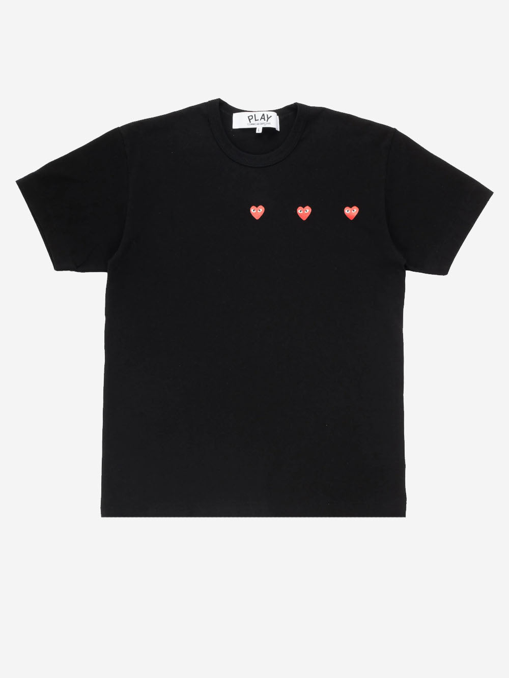Black Multi Heart T-Shirt Comme des garcons оригінал – Купити в Україні – боковий вид