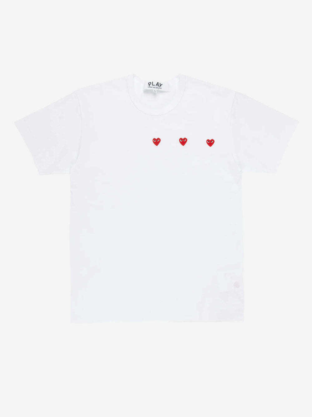 White Multi Heart T-Shirt Comme des garcons оригінал – Купити в Україні – боковий вид